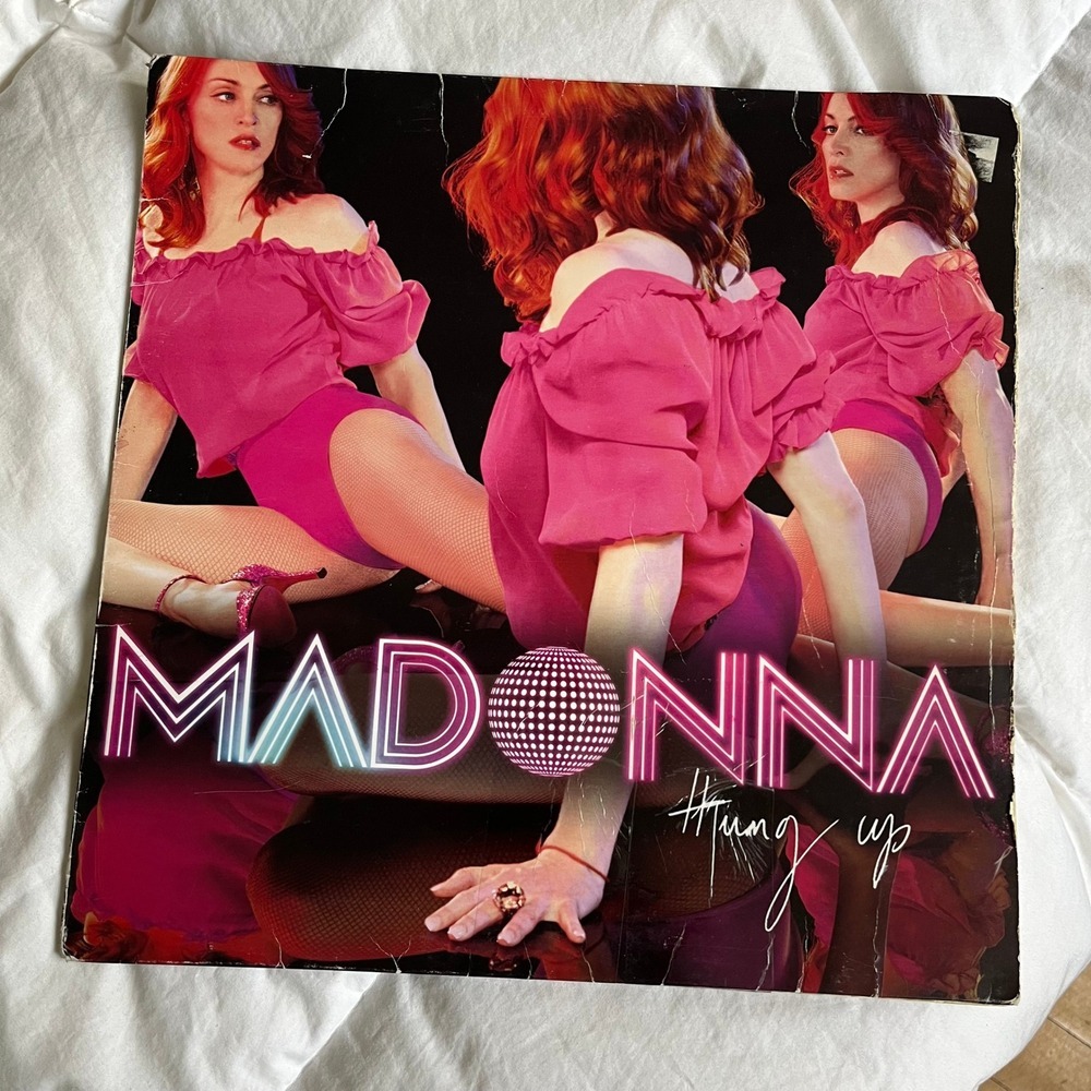 Madonna Hung Up 12" Vinyl Single 2005 Made in England W695T Remixes 33 RPM